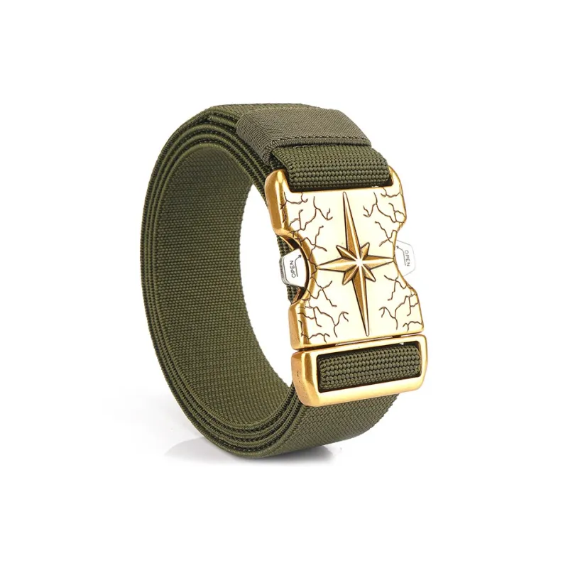 PISHUSHU Tactical Training Stretch Nylon Sports Belts Men's 4 Colors Available For Selection Width  3.8cm-1