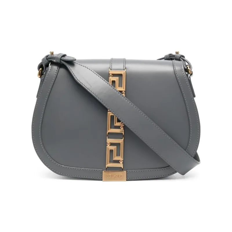 FANSIZHE Greca Goddess Cow Leather Crossbody Bag Shoulder Bag Women's Gray-1