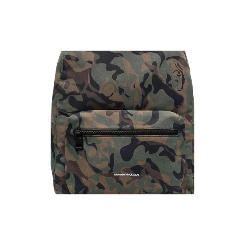Alexander McQueen Fabric Backpack Men's Khaki-3