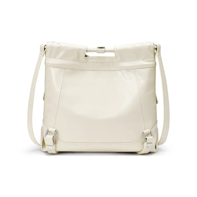 JUST STAR Waxed Leather Backpacks Medium Size Women's Multicolor-3