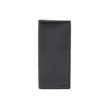 PRADA Saffiano Leather Wallet Men's Black