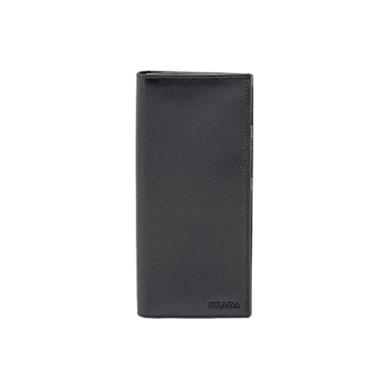 PRADA Saffiano Leather Wallet Men's Black-0