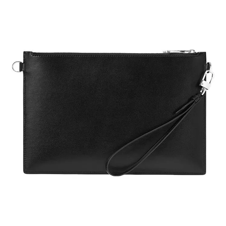 MONTBLANC Meisterstuck Leather Handbag Clutch Men's Black/Blue Purple-3