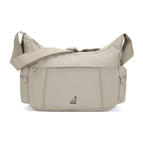 KANGOL Nylon Crossbody Bag Large Size Women's Beige