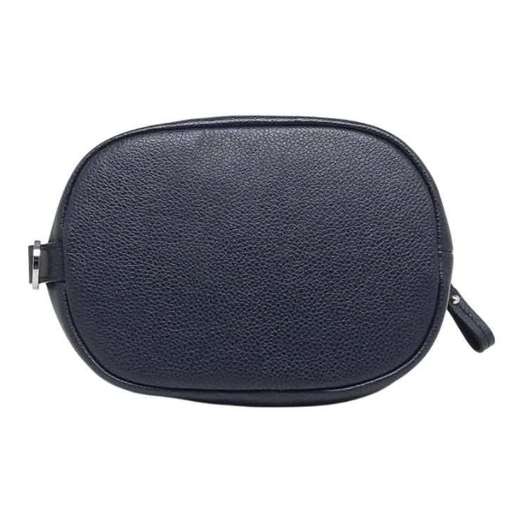 LONGCHAMP Le Foulonné Cow Leather Bucket Bags Crossbody Bag, Shoulder Bag Medium Size Women's Marine Blue-4