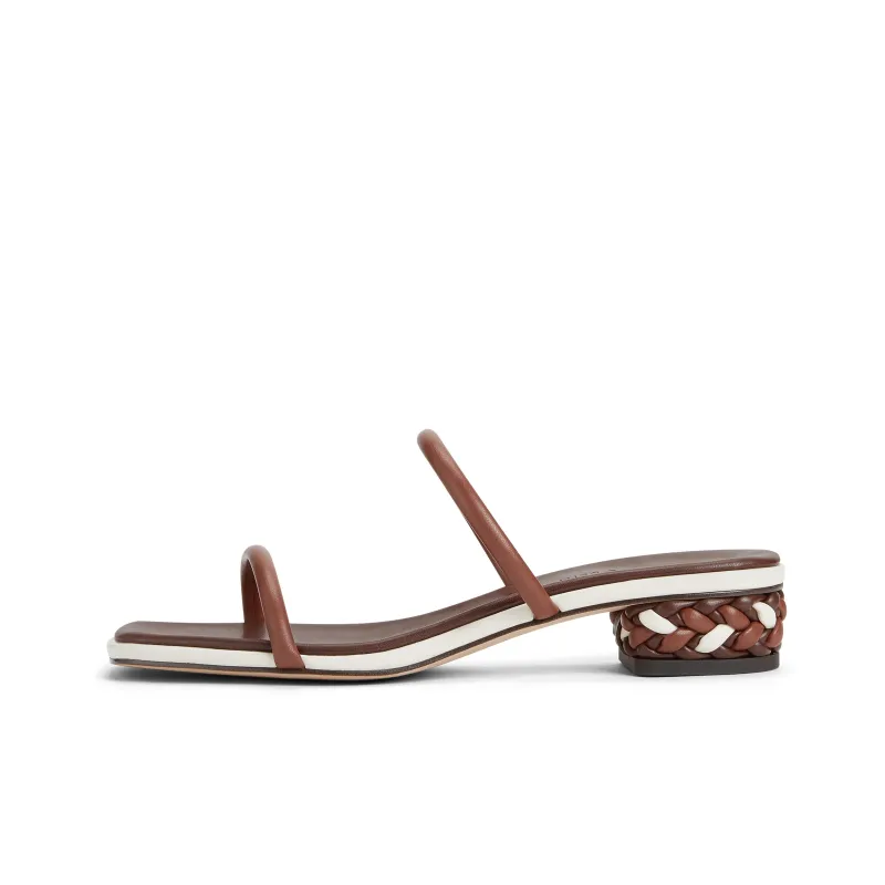 CHARLES&KEITH Composite Sole Slide Slippers 3.6cm Women's White/Multi Composite Color/Brown-10