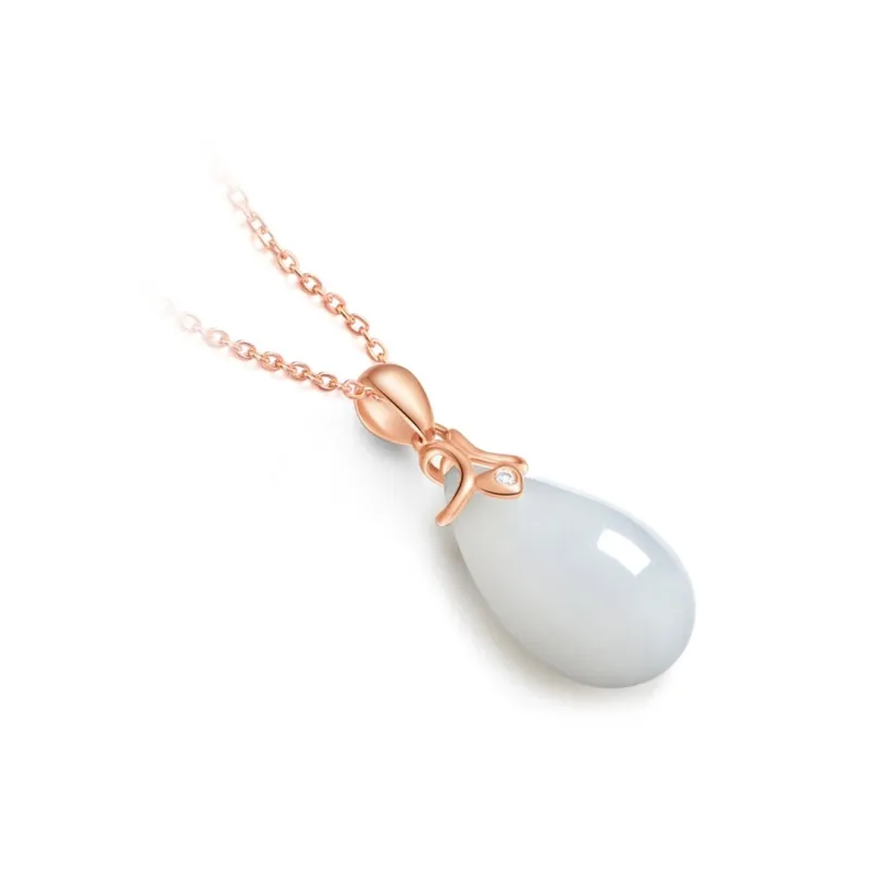 CHOW TAI FOOK Hetian Jade Pendants Women's White Jade-2