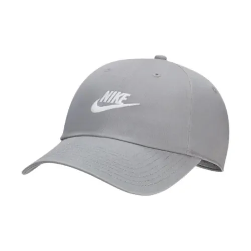 Nike Embroidered Logo Cotton Baseball Cap Grey