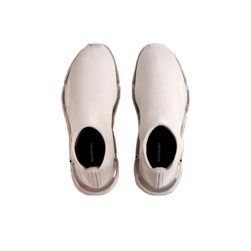 Balenciaga Speed 2.0 High-Top Casual Shoes Men's Light Beige-3