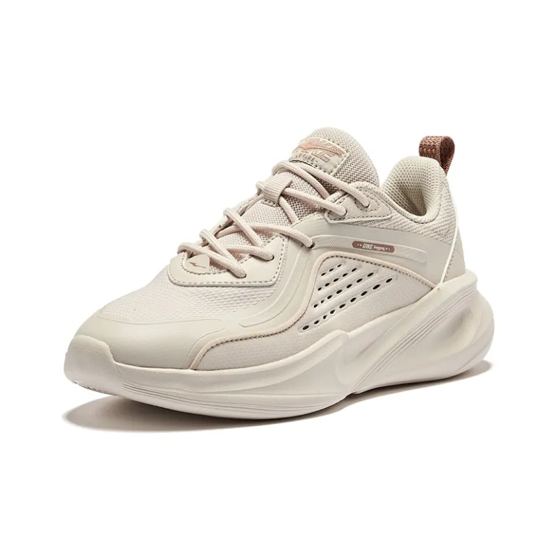 Erke Anti-Slip Wear-Resistant Low-Top Casual Shoes Women's Pink Brush Gray-2