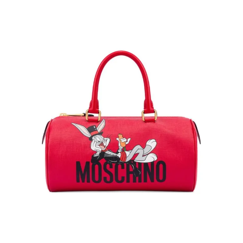 MOSCHINO Polyurethane Travel Bags Shoulder Bag Crossbody Bag Handbag Women's Red-0