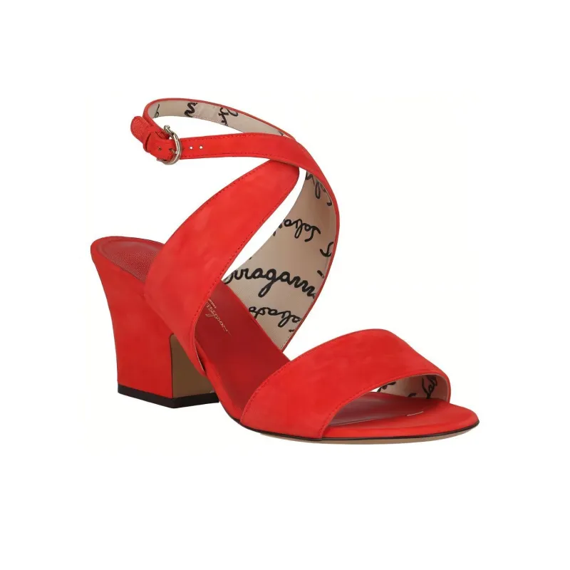 FERRAGAMO Salvatore One Strap Sandals Women's Orange-1