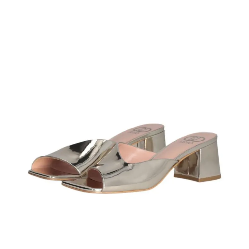LIU JO 65mm Judy Metallic Asymmetric Sandals-2