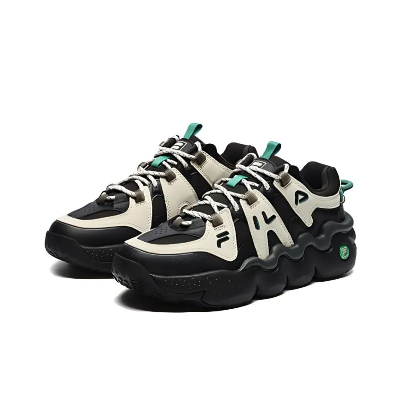 FILA Panini Durable Breathable Low-Top Casual Shoes Men's Black-2