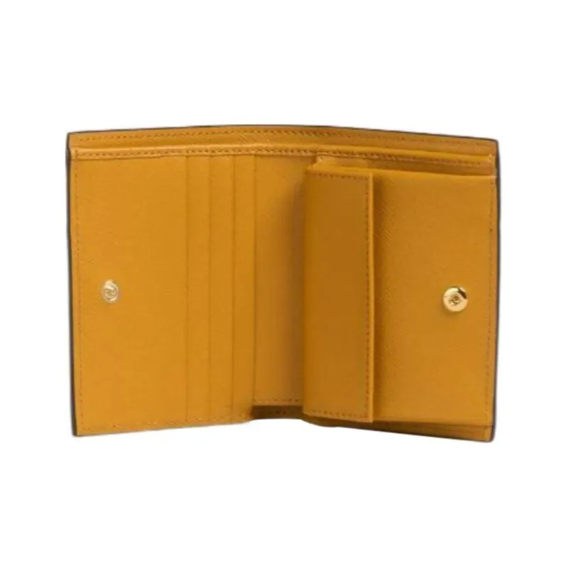 MARNI Trunk Cow Leather Wallet Regular Women's Brown/White/Orange-4