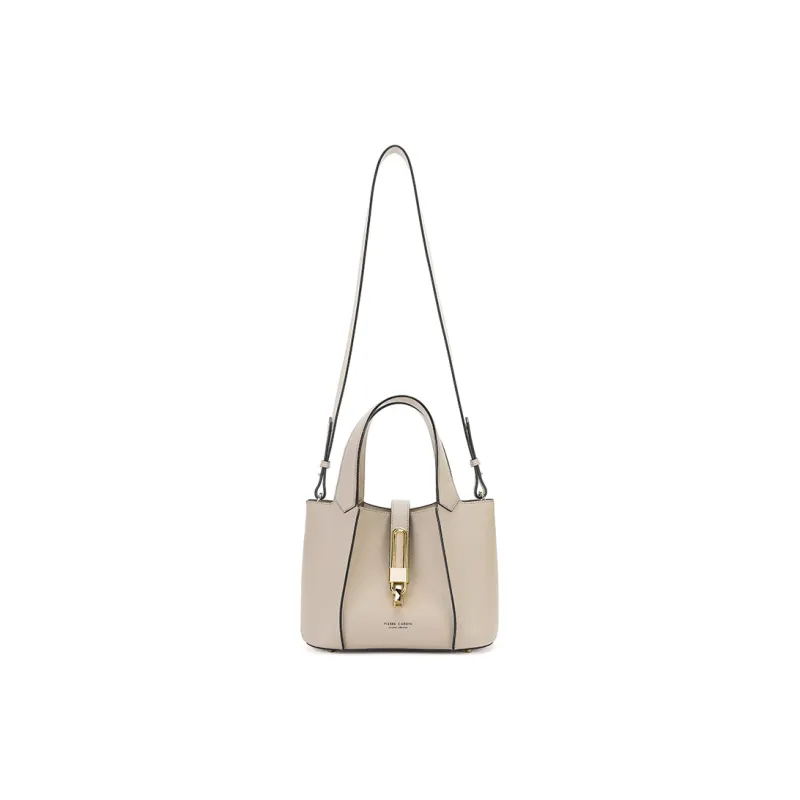 PIERRE CARDIN Women's Fashion Handheld Top Grain Cow Leather Bucket Bag, One Shoulder Handbag Women's-11