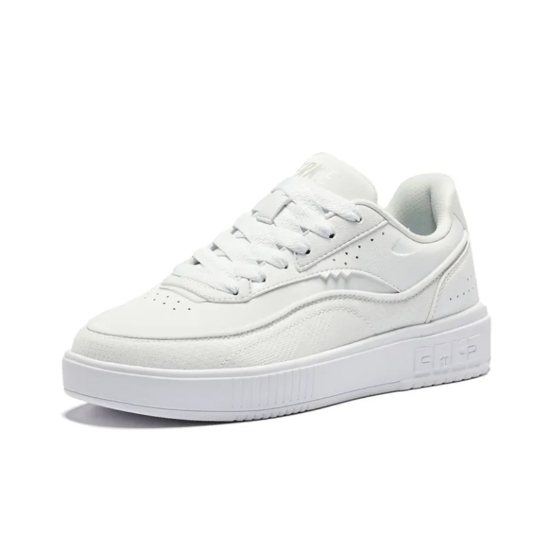 Erke Fun Play Slip Resistant Breathable Low Top Skateboard Shoes Women's Erke White-2