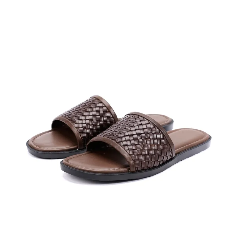 Brounvanm Slide Slippers Men's Brown-2