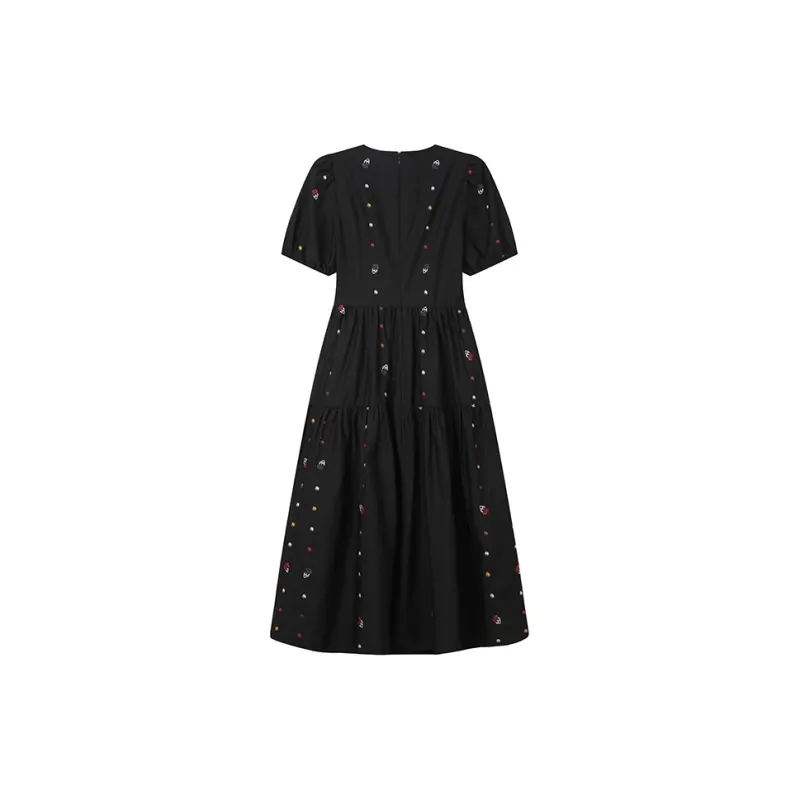 LOUISY AO Short Sleeved Dresses Women's Black-1