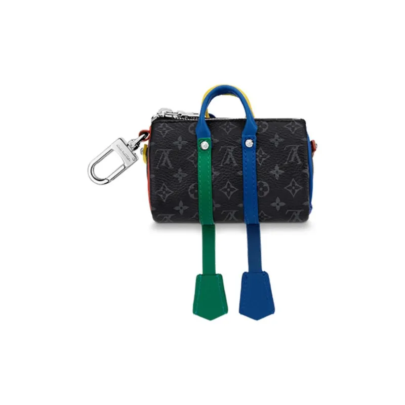 LOUIS VUITTON Keepall Coated Canvas With Leather Trim Monkey Bag Ornament And Keychain Bag Accessory Unisex Multicolor-2