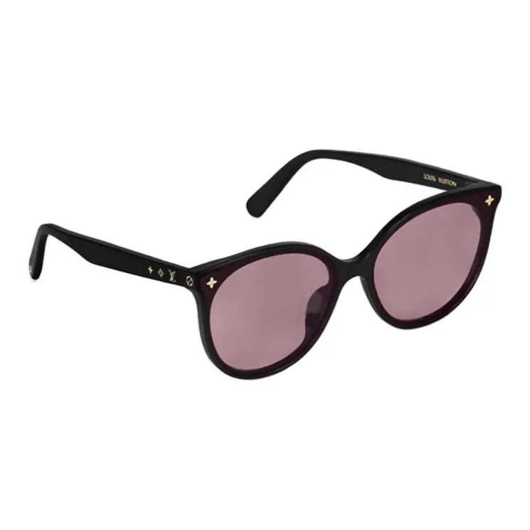 LOUIS VUITTON Oval Sunglasses Women's Black-1