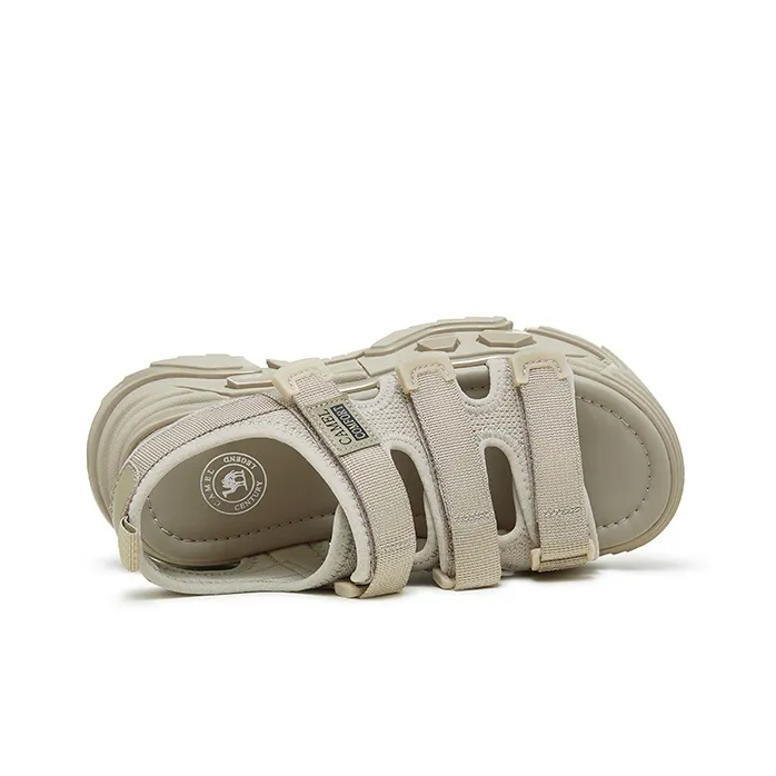 CAMEL Beach Sandals Women's Black/Beige/Khaki-3