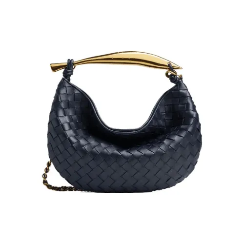 Bottega Veneta SARDINE Sheepskin Tote Bag Shopping Bag Handbag Shoulder Bag Crossbody Bag Small Size Women's Space Blue
