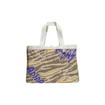 Adidas Polyamide Shoulder Bags Tote Bag Shopping Bag Handbag Regular Unisex Yellow White