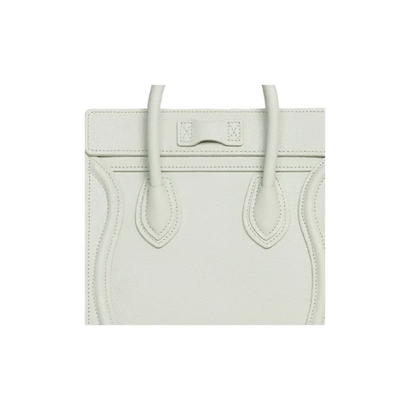 CELINE Luggage Drumhead Calfskin Smile Bag Shoulder Bag Crossbody Bag Handbag Extra Mini Women's Light Green-3