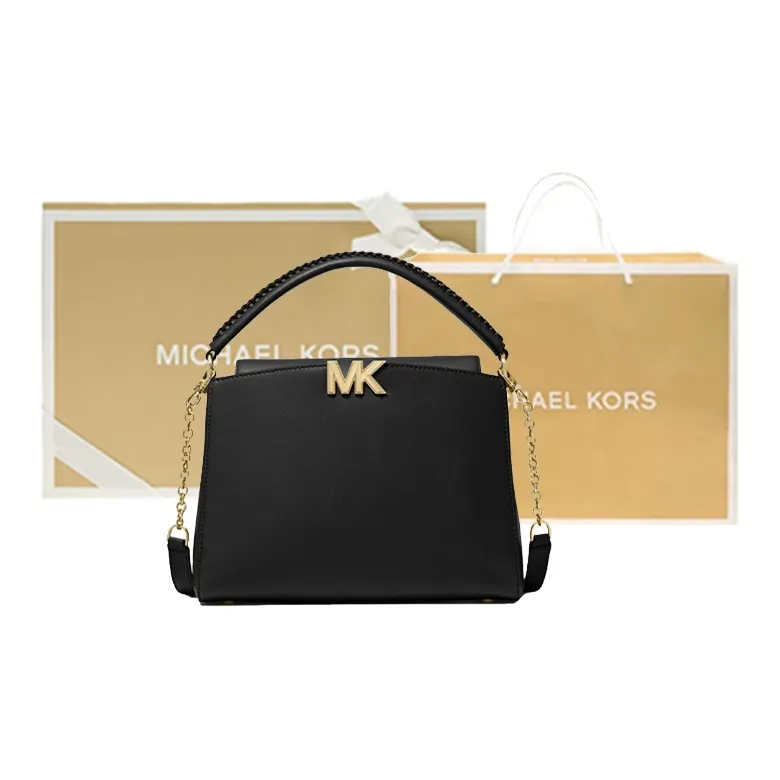 MICHAEL KORS Karlie Artificial Leather Shoulder Bag, Crossbody Bag, Handbag Medium Size Women's Black-7