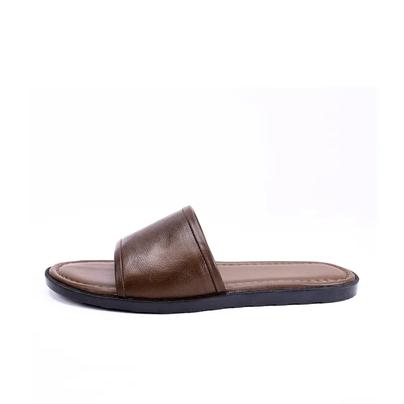 Brounvanm Slide Slippers Men's Brown-3