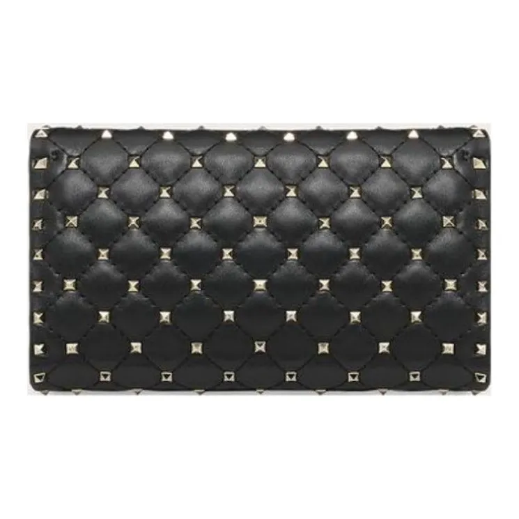 Valentino Quilting Lambskin Shoulder Bag Crossbody Bag Women's Black-0