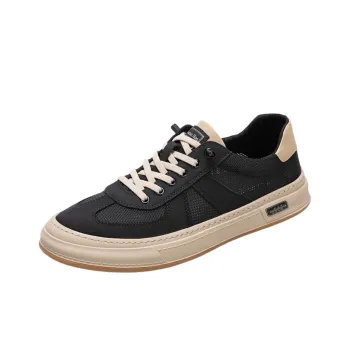 OCEANIA ROO Anti-Slip Wear-Resistant Lightweight Breathable Low-Top Skateboard Shoes Men's Black