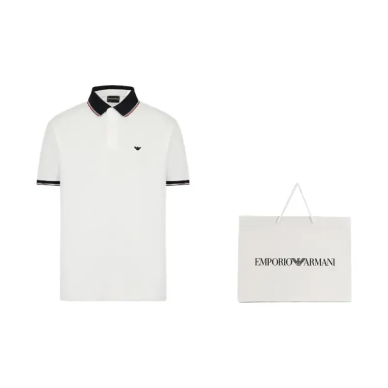 EMPORIO ARMANI SS23 Polo Shirt Men's Ecru-1