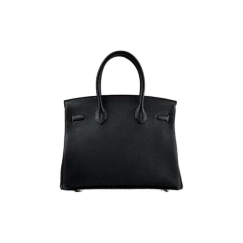 HERMES Birkin Swift Leather Birkin Bag Handbags Women's Noir Black-2