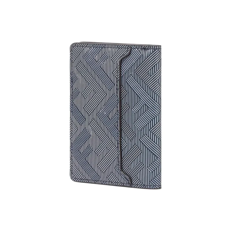 FENDI Leather Wallets Card Holders Men's Light Gray/Blue-1