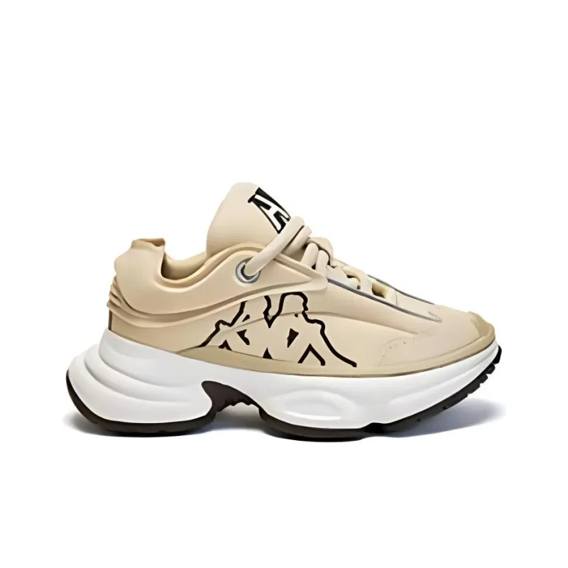 Kappa Anti Slip And Wear Resistant Height Increasing Low Top Chunky Sneakers Women's Khaki-1
