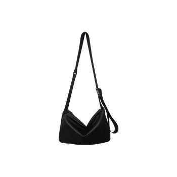 HAWA PU Casual Shoulder Bag Crossbody Bag Large Size Unisex Black/White