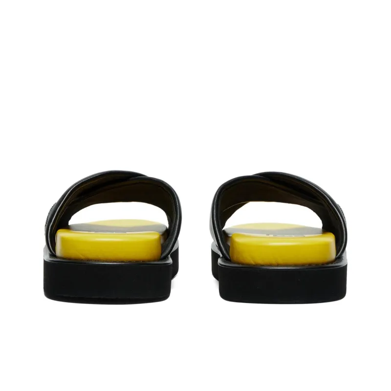 Onitsuka Tiger Slide Slippers Unisex Black Yellow-5