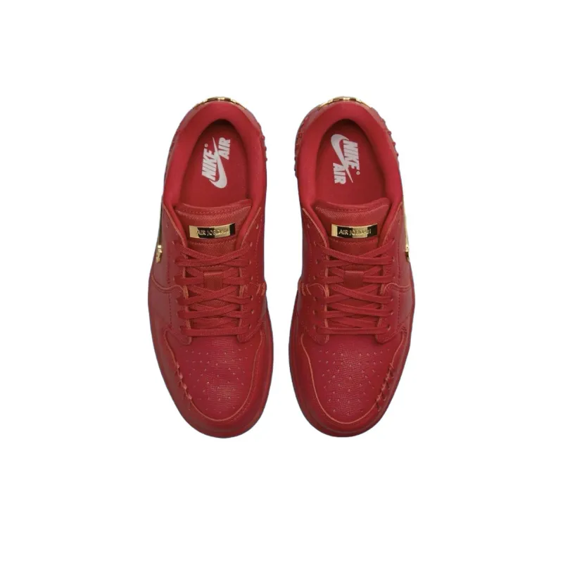 JORDAN 1 Low Method Of Make Gym Red Metallic Gold Women's-3
