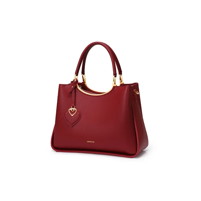 JUST STAR Artificial Leather Shoulder Bag, Crossbody Bag, Handbag Medium Size Women's Blue/Red/White-10