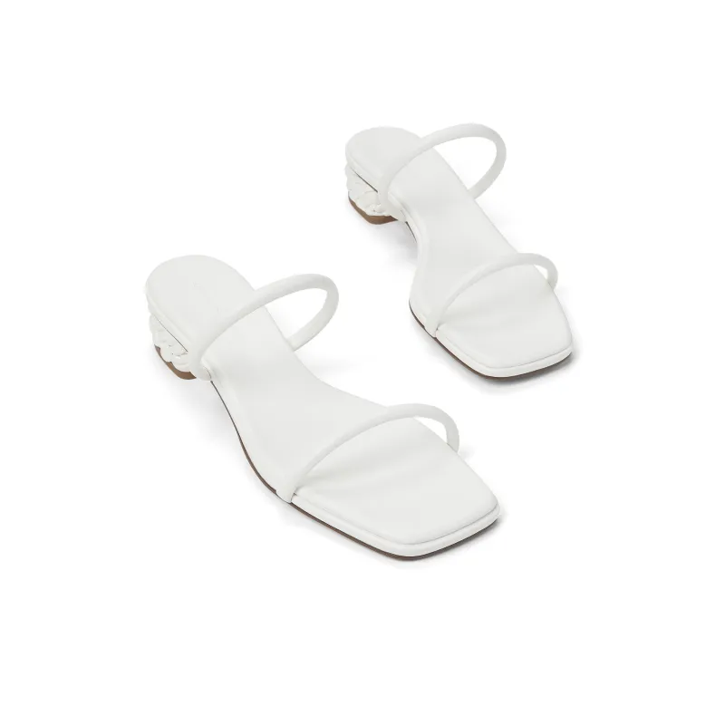 CHARLES&KEITH Composite Sole Slide Slippers 3.6cm Women's White/Multi Composite Color/Brown-2