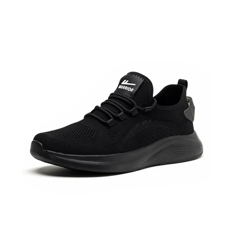 Warrior Slip Resistant Cushioning Wear Resistant Low Top Running Shoes Men's Black-1