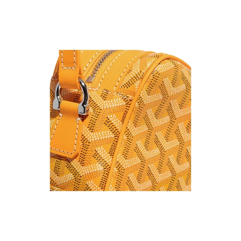 GOYARD Cap Vert Calfskin With Canvas Small Square Bag Shoulder Bag Crossbody Bag Small Size Women's Yellow-3