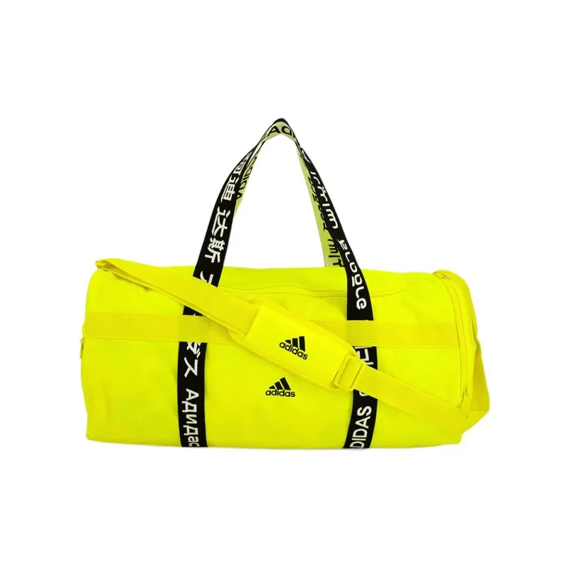 Adidas Polyester One Shoulder Crossbody Portable Travel Gym Bag Medium Size Unisex Bright Yellow-0