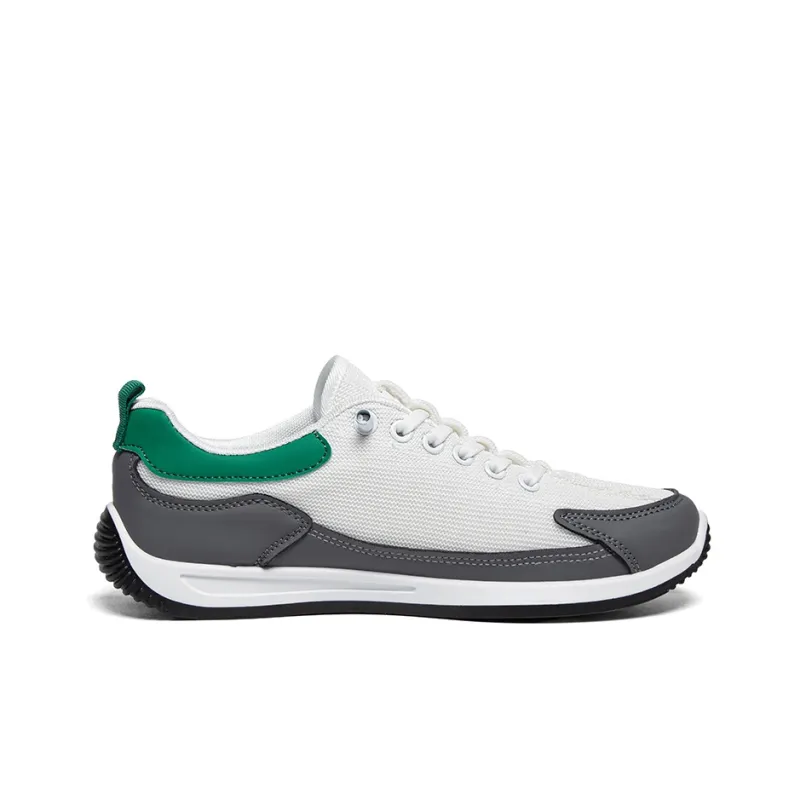 Warrior Durable Lightweight And Breathable Low Top Casual Shoes Men's White Gray Green-1