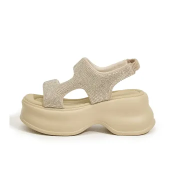 Milan Love Song Strap Sandals 8cm Women's Black