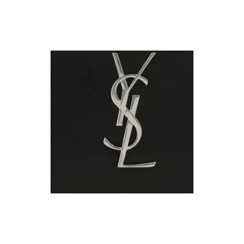 SAINT LAURENT CASSANDRA Leather Wallet Unisex Black-4