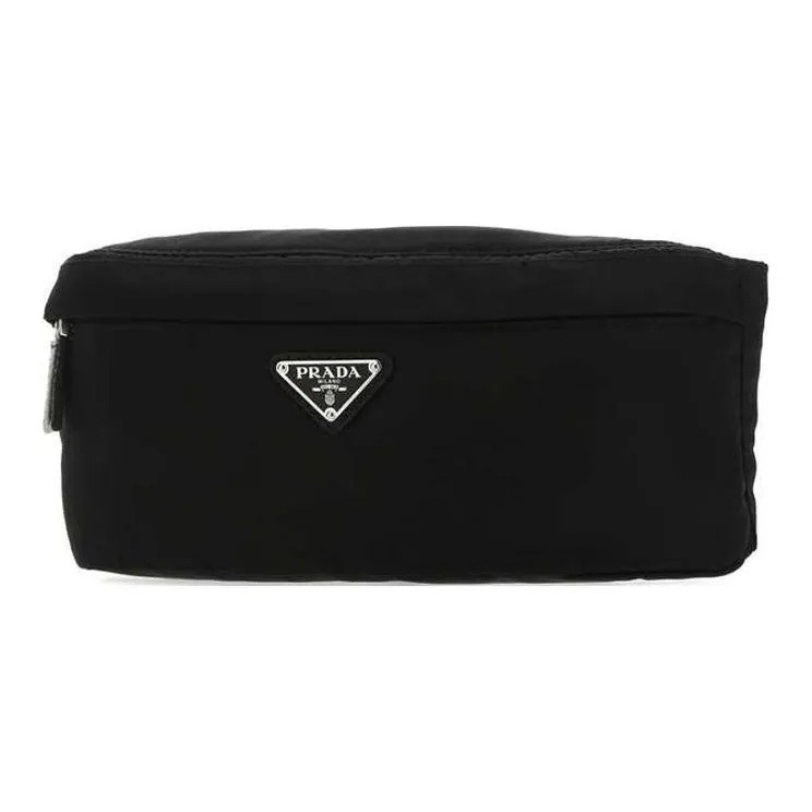 PRADA Nylon Fabric Coin Purse Men's Black-2