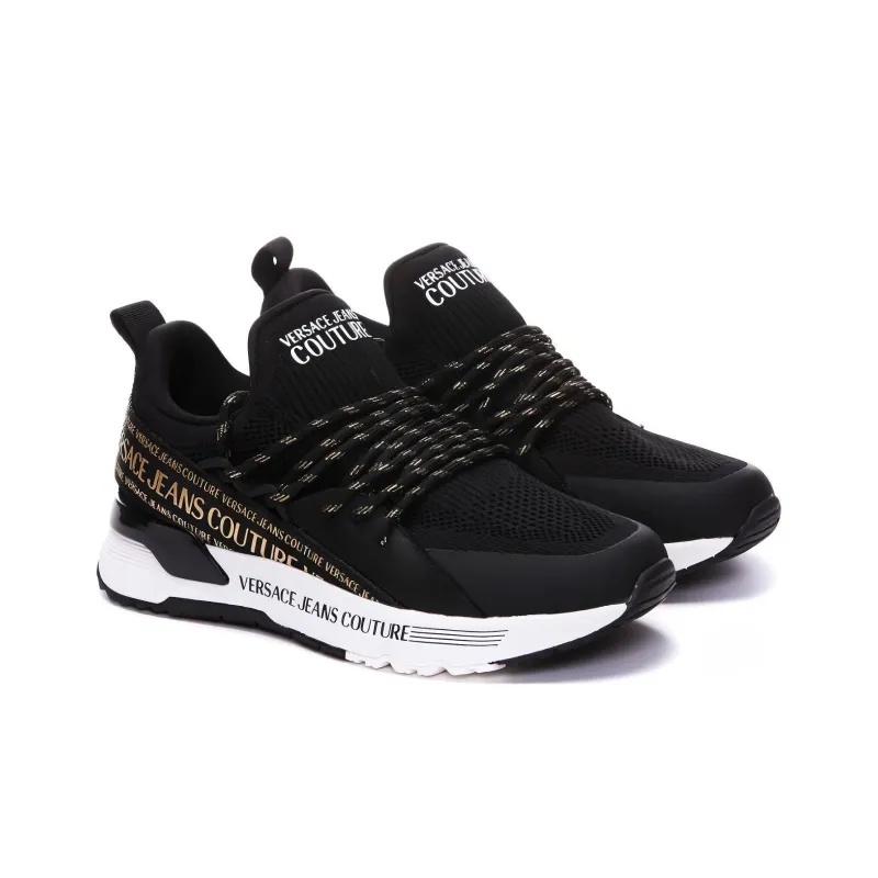 VERSACE JEANS Couture Slip Resistant Low Top Casual Shoes Women's Black-2